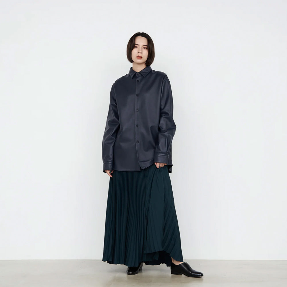 Graphpaper - SHEEP LEATHER OVERSIZED SHIRT