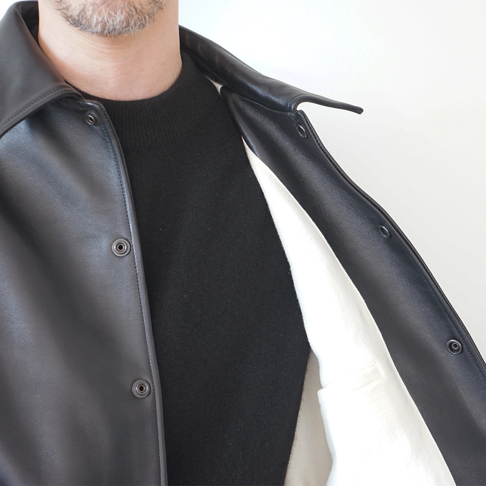 A.PRESSE - Leather Coach Jacket