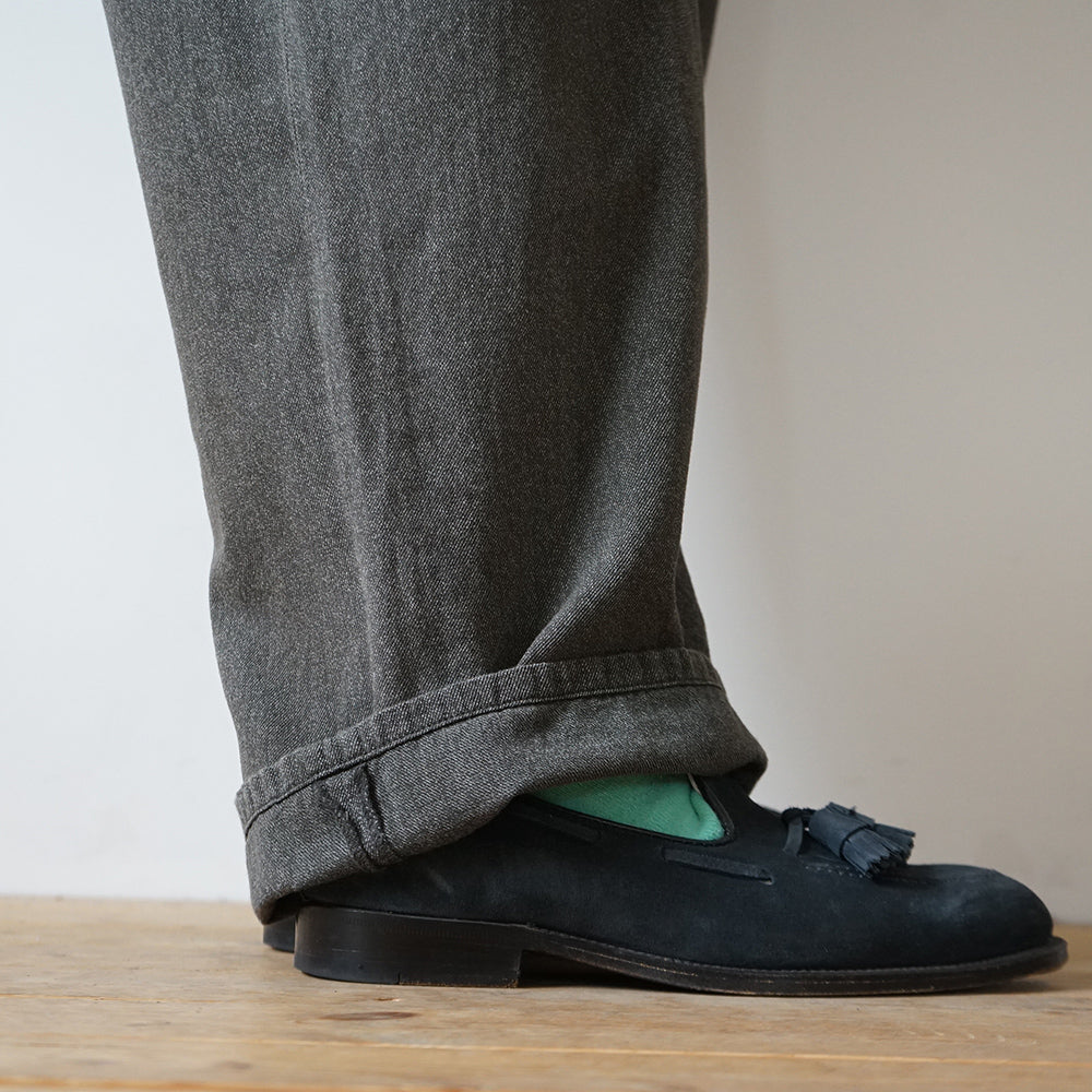 A.PRESSE - Vintage Black Chambray Work Pants