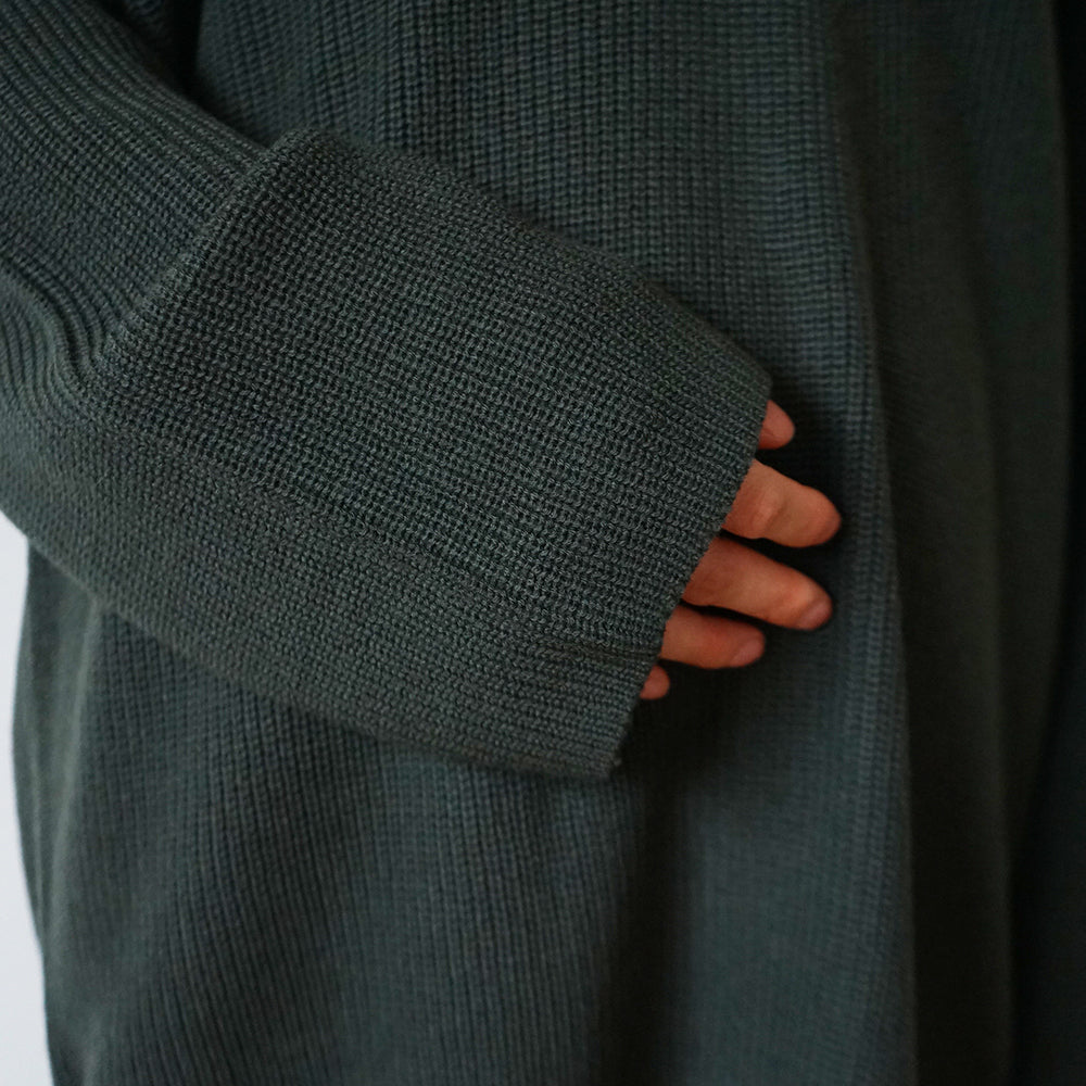 Graphpaper - Mercerized Fine Wool Oversized V Neck Knit