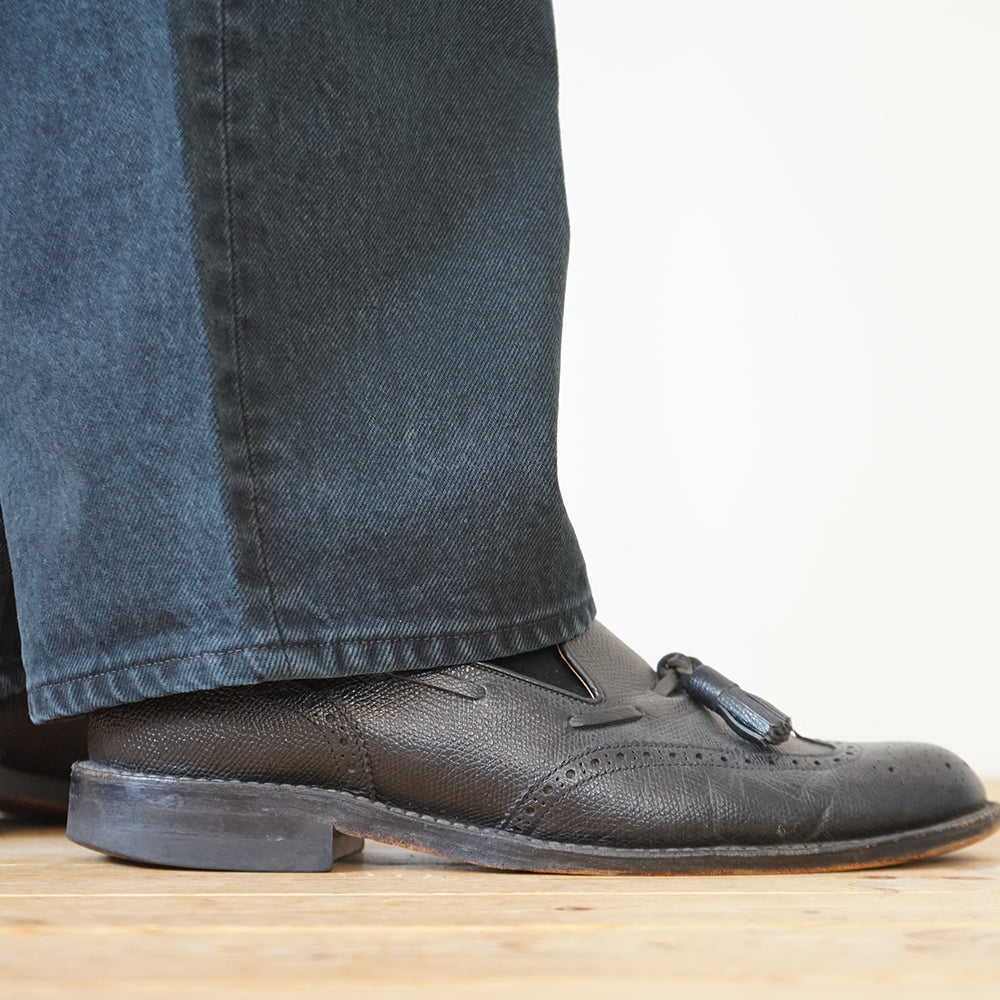 A.PRESSE - Black Washed Wide Denim pants