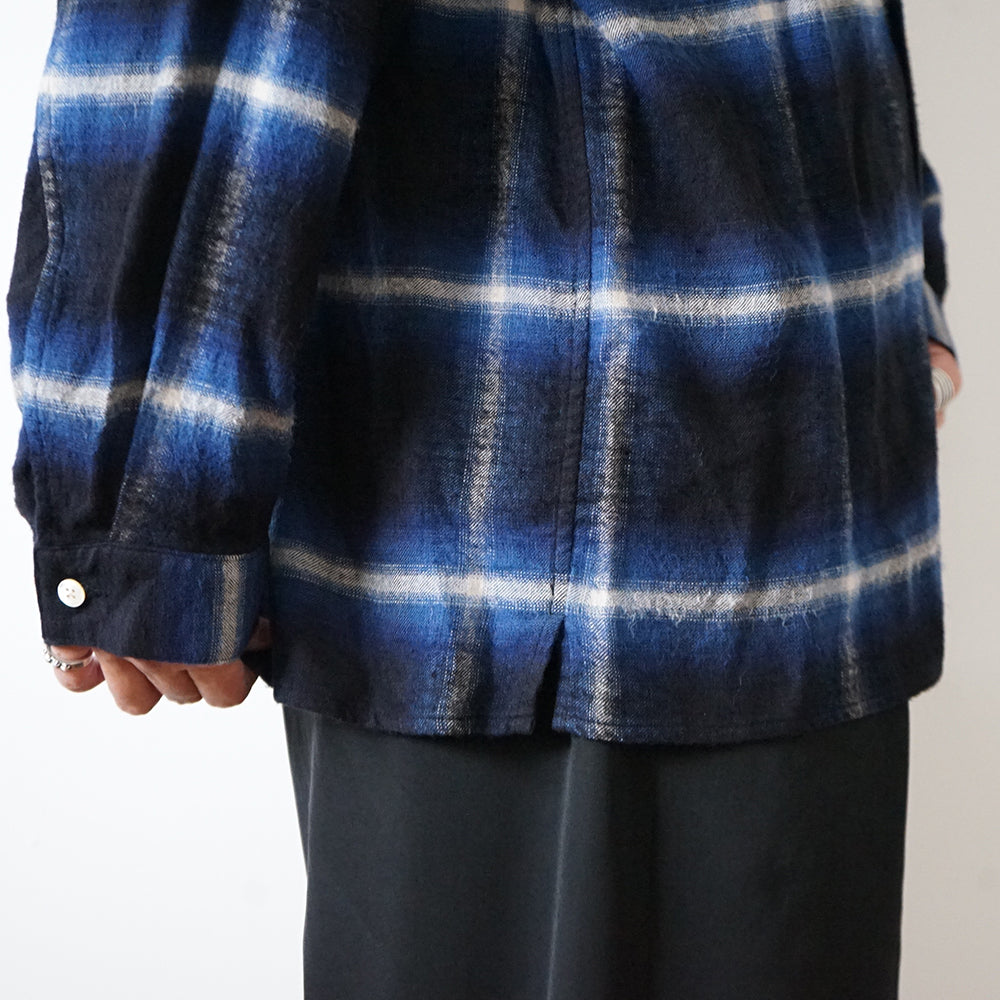 blurhms - Cotton Rayon Ombre Open-collar Shirt L/S