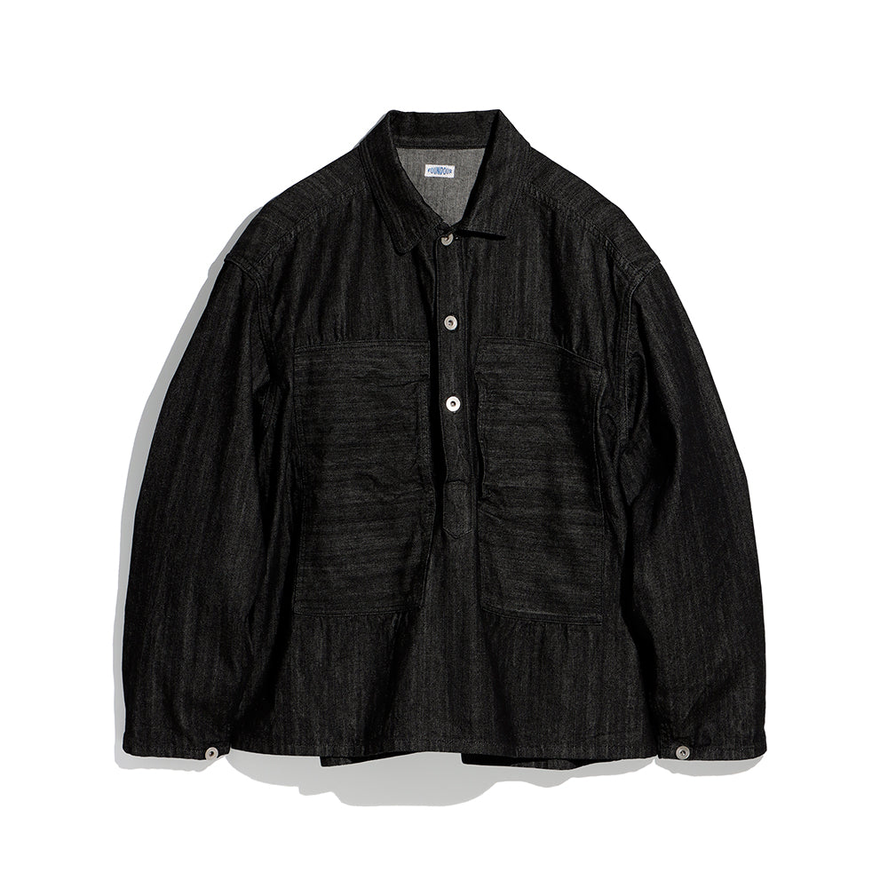 26ss FOUNDOUR Denim Pullover サイズ3 ブラック FOUNDOUR - BLACK DENIM PULLOVER – IN MY BOOK STORE