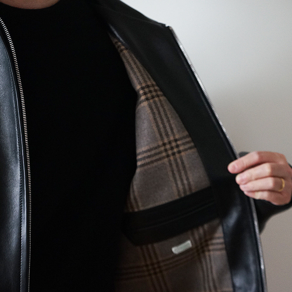 A.PRESSE - Leather French Riders Jacket