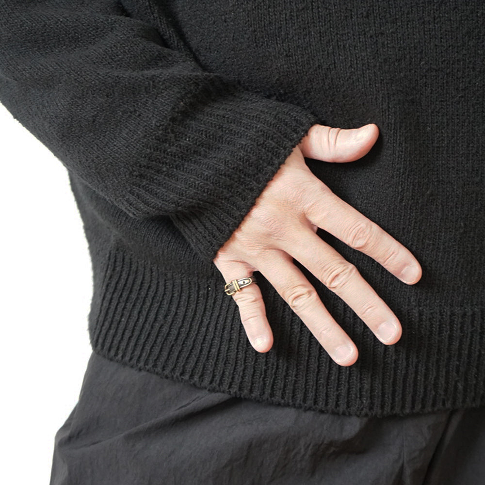 A.PRESSE - Washed Silk Nep Crew Neck Sweater