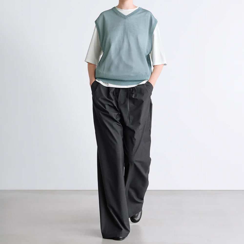 Graphpaper - Fine Wool Heather Drawstring Wide Pants