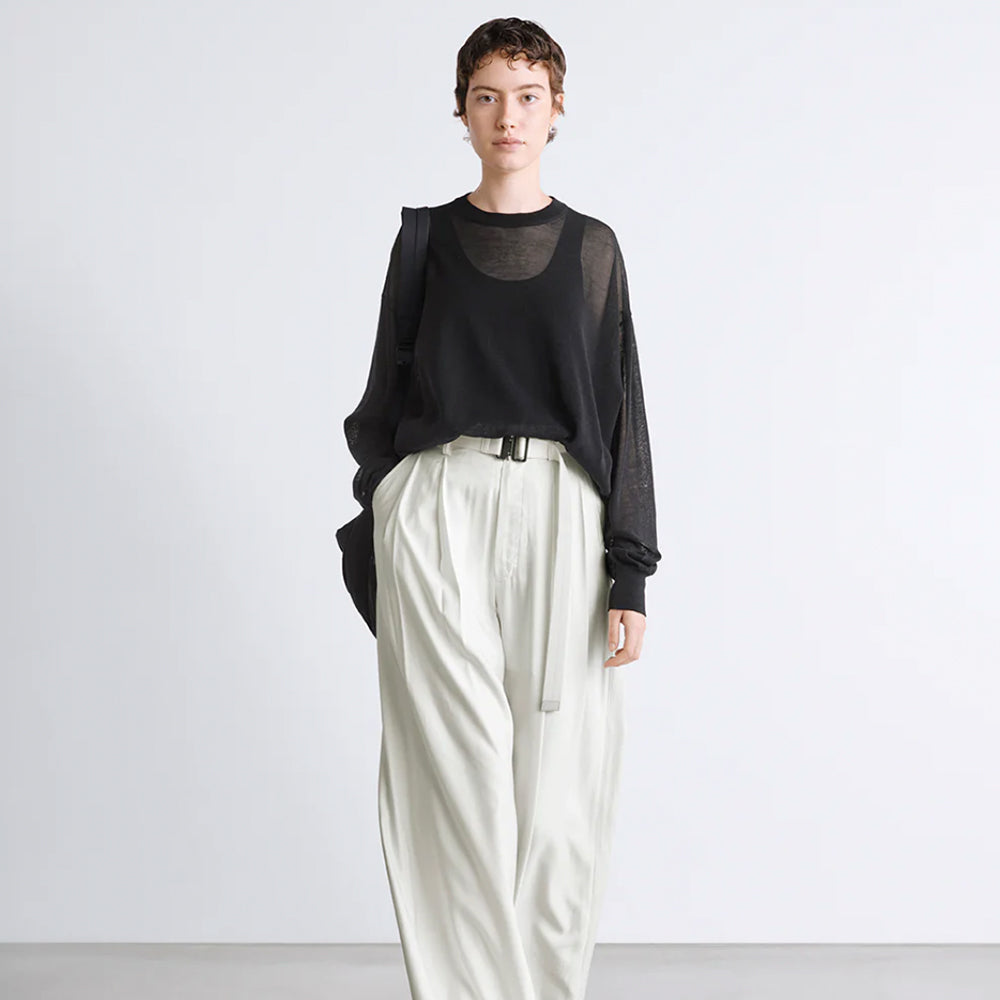 Graphpaper - Coiled Wool Nylon Oversized Crew Neck Knit