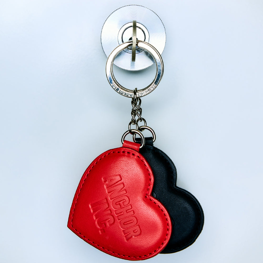 Mercedes Anchor inc. - BOLD LOGO LEATHER HEART KEYCHAIN