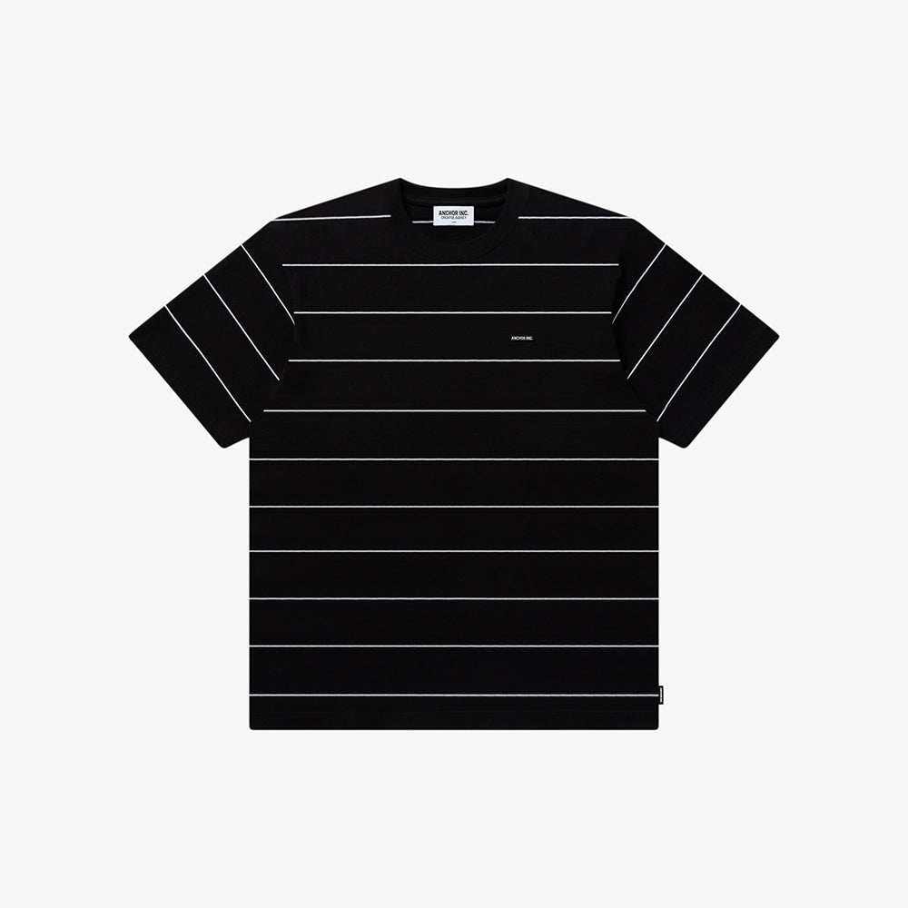 Mercedes Anchor inc. - BOLD LOGO PATCHED STRIPED TEE – IN MY BOOK