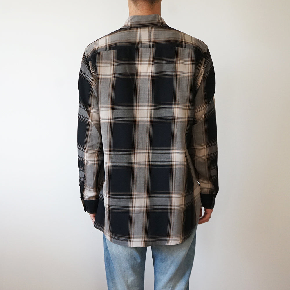 BATONER - OMBRE CHECK REGULAR COLLAR SHIRT