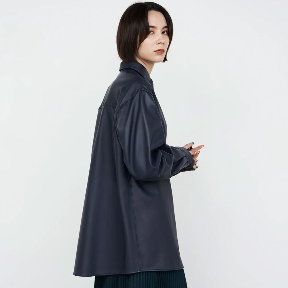 Graphpaper - SHEEP LEATHER OVERSIZED SHIRT
