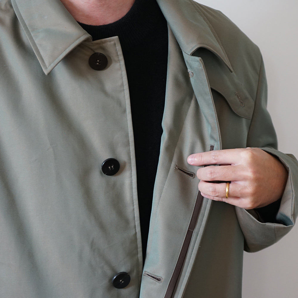 Cale - COTTON SILK GABARDINE DOWN COAT