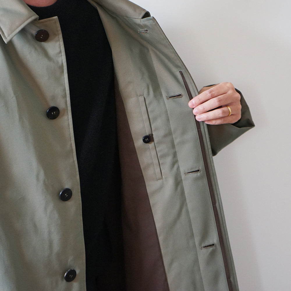 Cale - COTTON SILK GABARDINE DOWN COAT