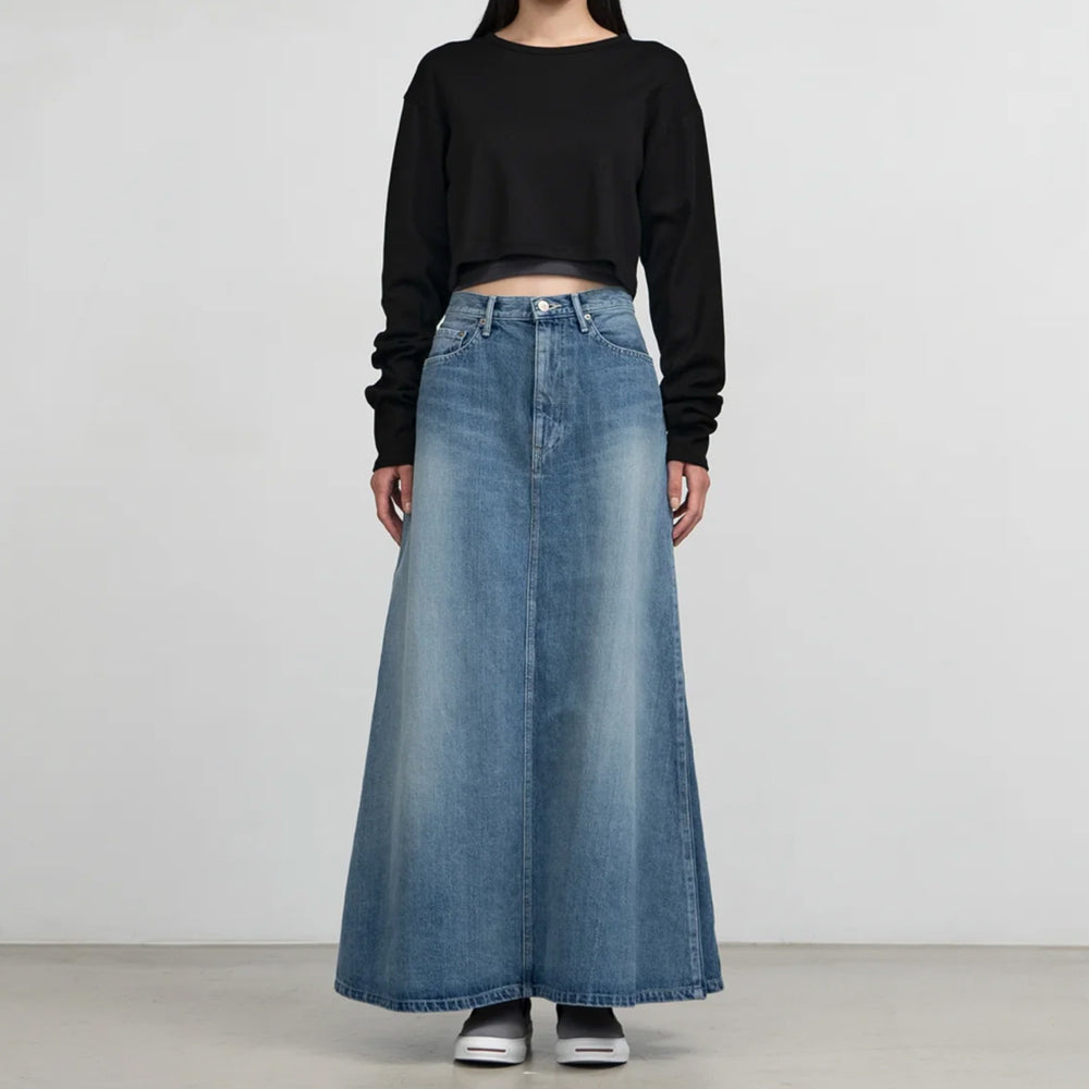 Graphpaper - Selvage Denim Skirt-LIGHT FADE-