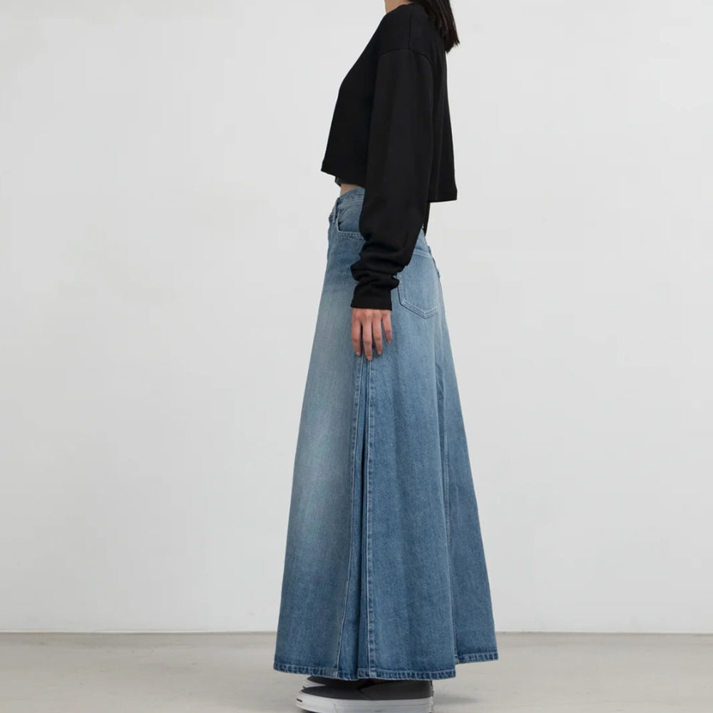 Graphpaper - Selvage Denim Skirt-LIGHT FADE-