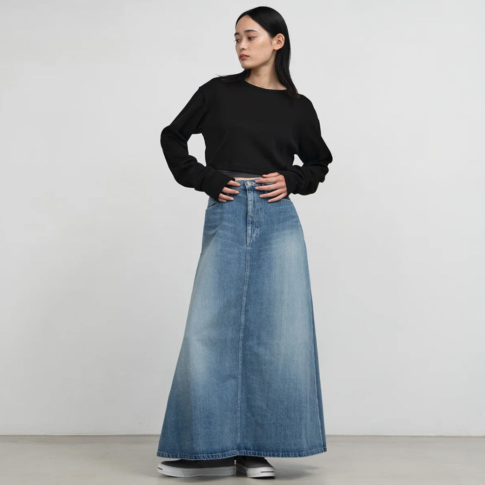 Graphpaper - Selvage Denim Skirt-LIGHT FADE-