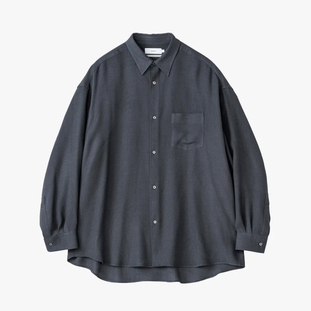 Graphpaper - Viscose Wool Viyella Oversized Regular Collar Shirts