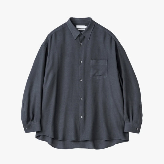 Graphpaper - Viscose Wool Viyella Oversized Regular Collar Shirts