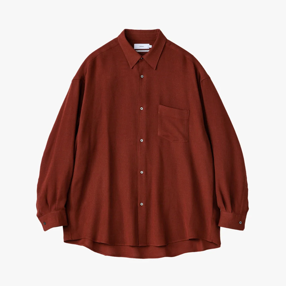 Graphpaper - Viscose Wool Viyella Oversized Regular Collar Shirts