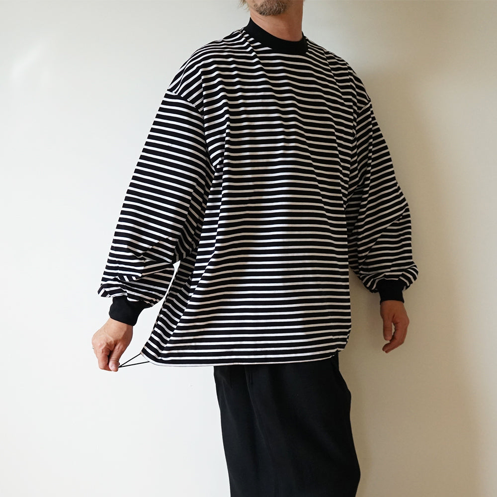 is-ness - BALLOON STRIPES LONG SLEEVE T SHIRT