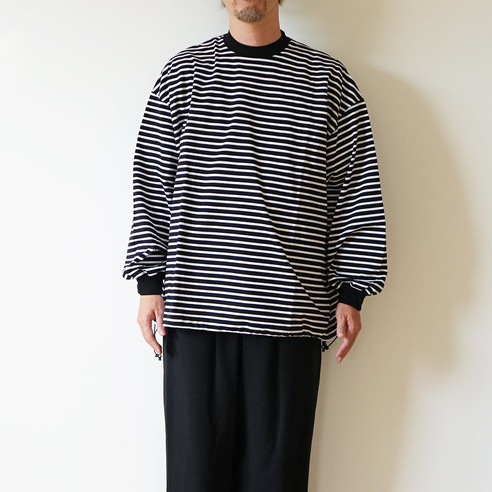 is-ness - BALLOON STRIPES LONG SLEEVE T SHIRT