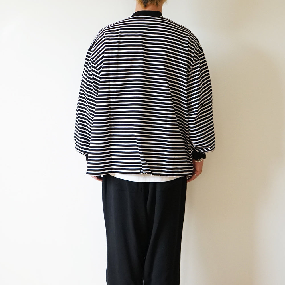 is-ness - BALLOON STRIPES LONG SLEEVE T SHIRT