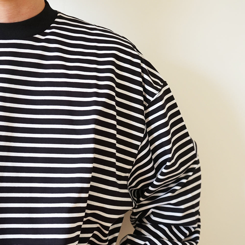 is-ness - BALLOON STRIPES LONG SLEEVE T SHIRT