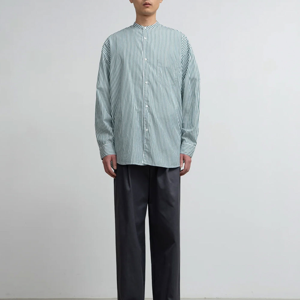 Graphpaper - Broad L/S Oversized Band Collar Shirt