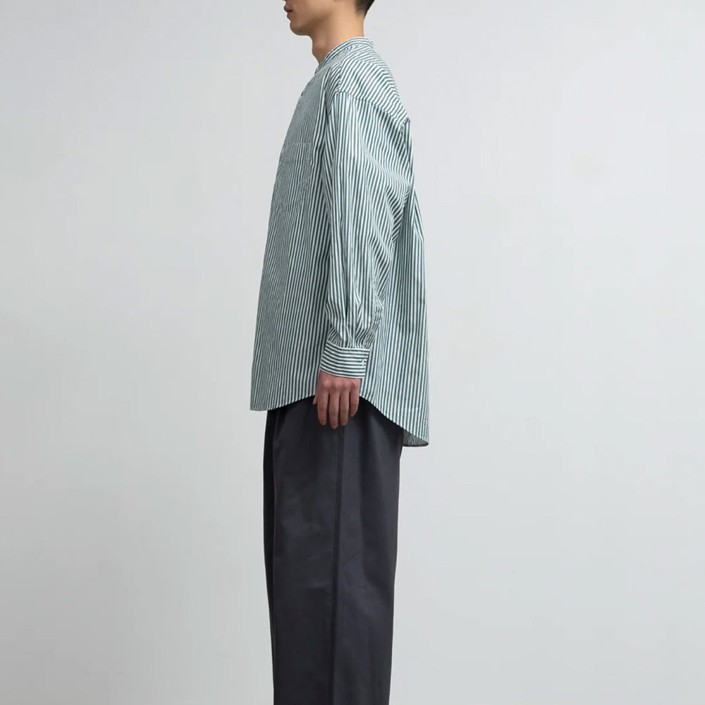 Graphpaper - Broad L/S Oversized Band Collar Shirt