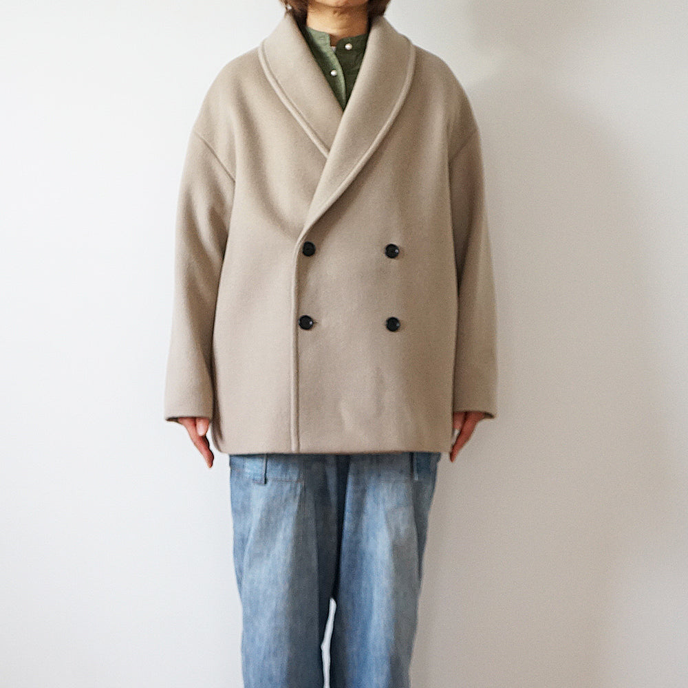 Graphpaper - Light Melton Shawl Collar Coat