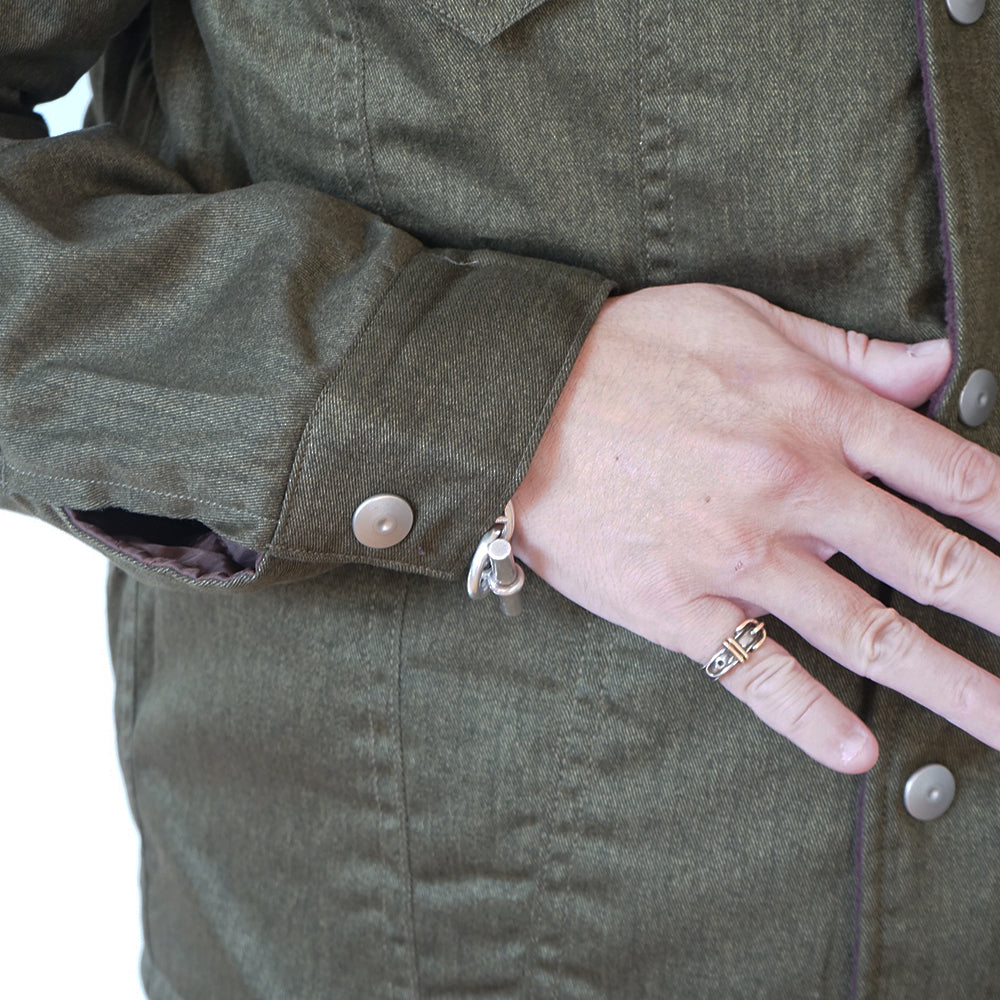 FOUNDOUR - COLOR DENIM JACKET