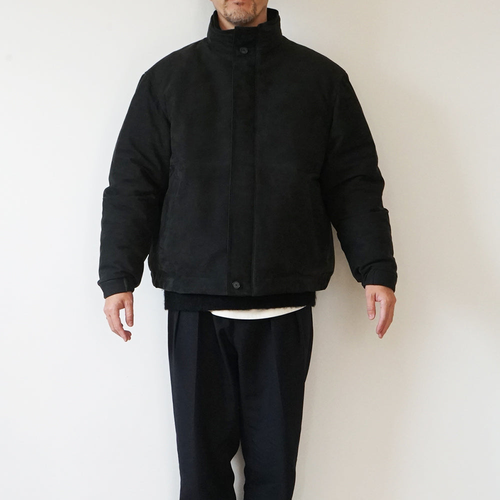 【A.PRESSE】Leather Down Jacket size:2 A.PRESSE - Nubuck Leather Down Jacket – IN MY BOOK STORE