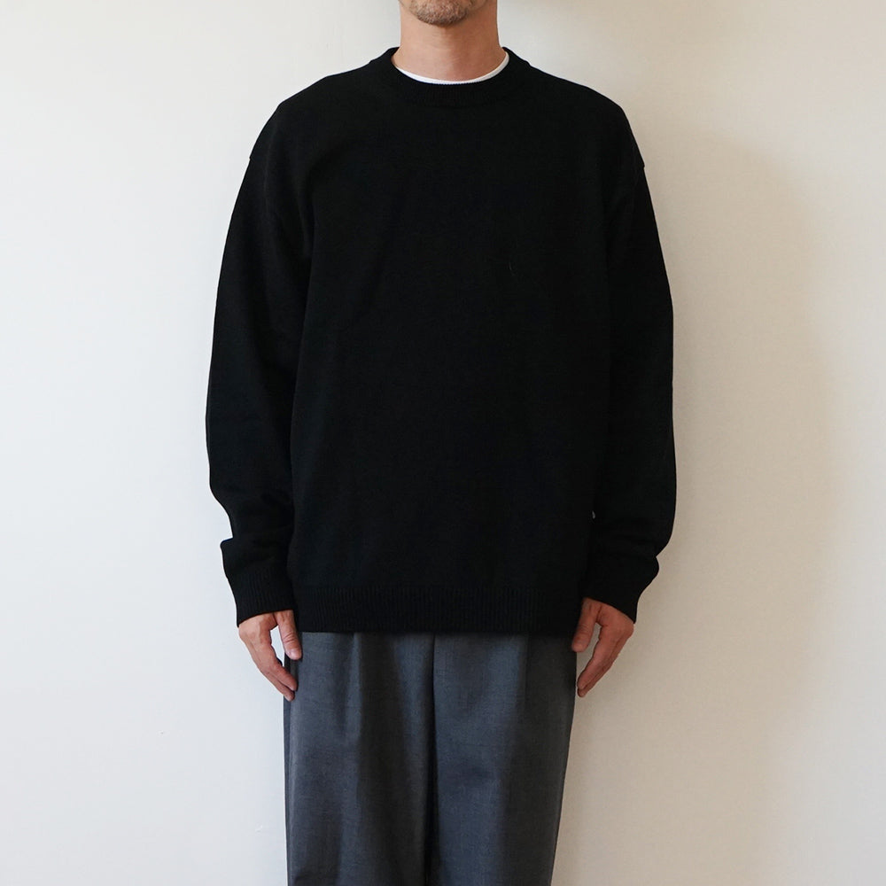 ATON - WOOL WASHI CREWNECK SWEATER