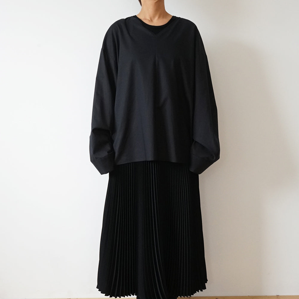 Graphpaper - Silicon Lawn V-Neck Blouse