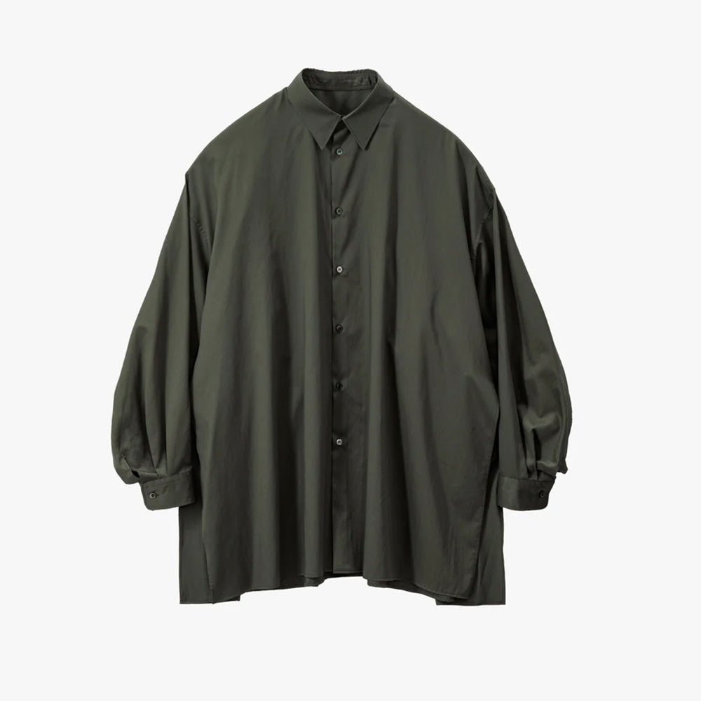 Graphpaper - Silicon Poplin Deep Slit Regular Collar Shirt