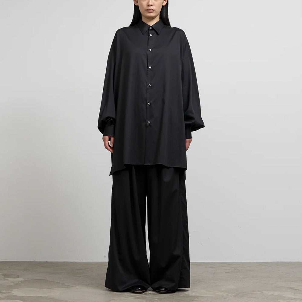 Graphpaper - Silicon Poplin Deep Slit Regular Collar Shirt