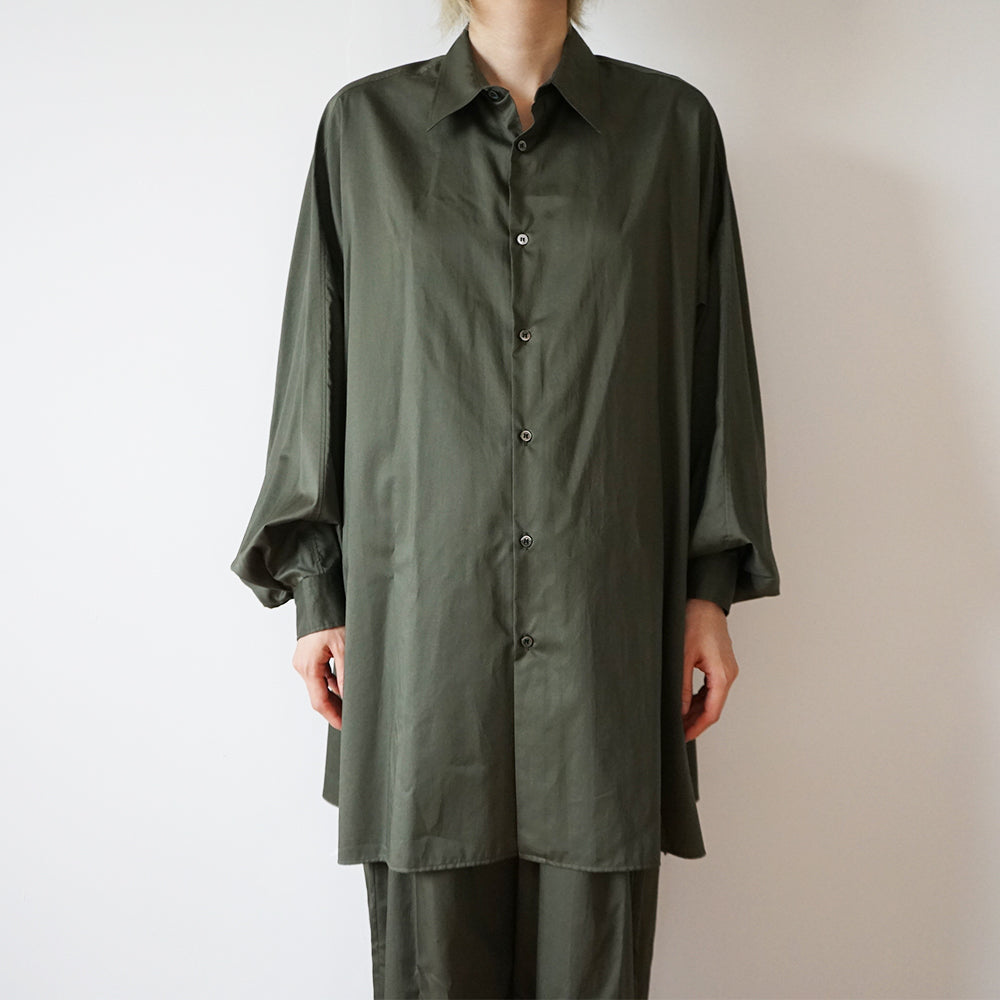 Graphpaper - Silicon Poplin Deep Slit Regular Collar Shirt