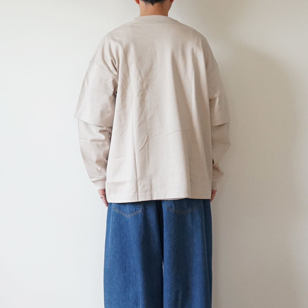 is-ness - LAYERED LONG SLEEVE T-SHIRT