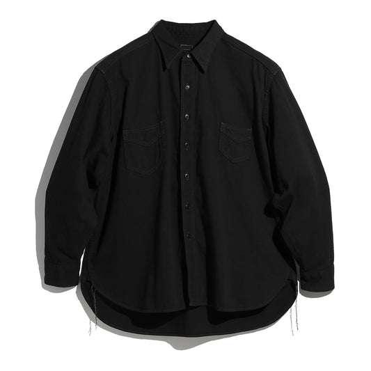 FOUNDOUR - DENIM BLACK DYED SHIRT