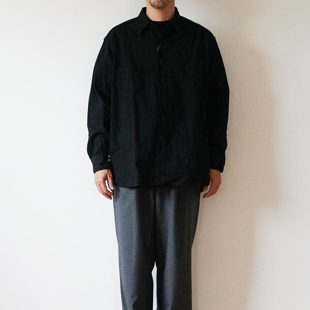 トップス FOUNDOUR BLACK DYED DENIM SHIRT 4 FOUNDOUR / BLACK DYED DENIM SHIRT - IMA:ZINEオンラインストア