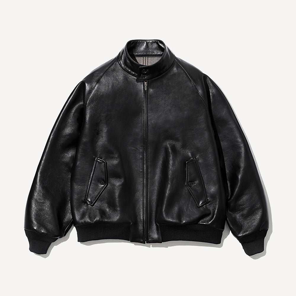 A.PRESSE - Leather Harrington Jacket