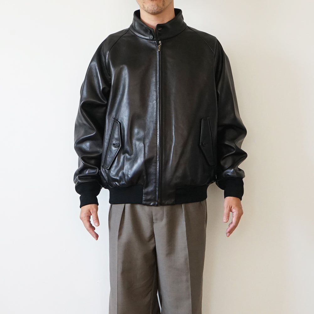 A.PRESSE - Leather Harrington Jacket