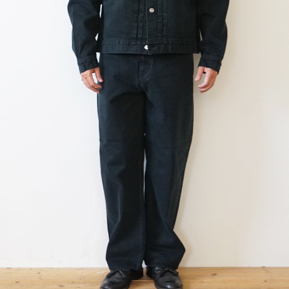 パンツ a.presse Black Washed Wide Denim Pants A.PRESSE - Black Washed Wide Denim pants – IN MY BOOK STORE