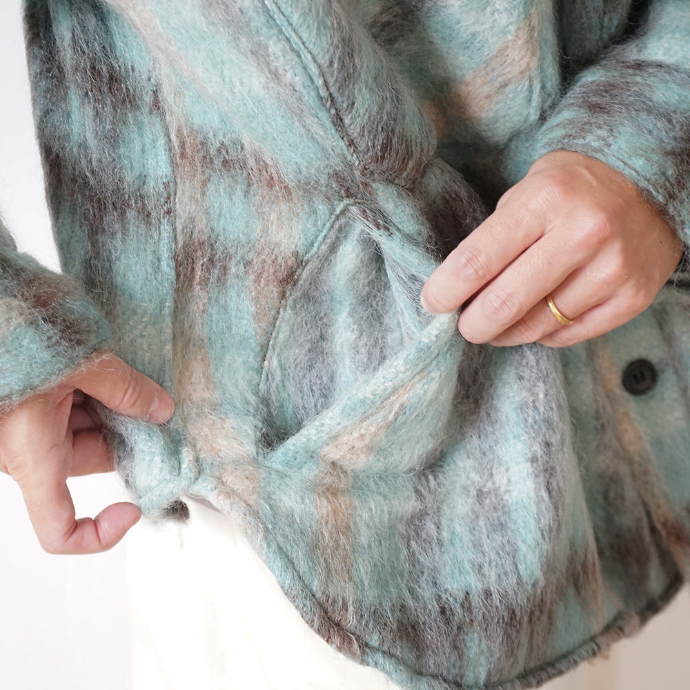 ジャケット・アウター is-ness MOHAIR SHIRT JACKET is-ness MOHAIR SHIRT JACKET | MAROON