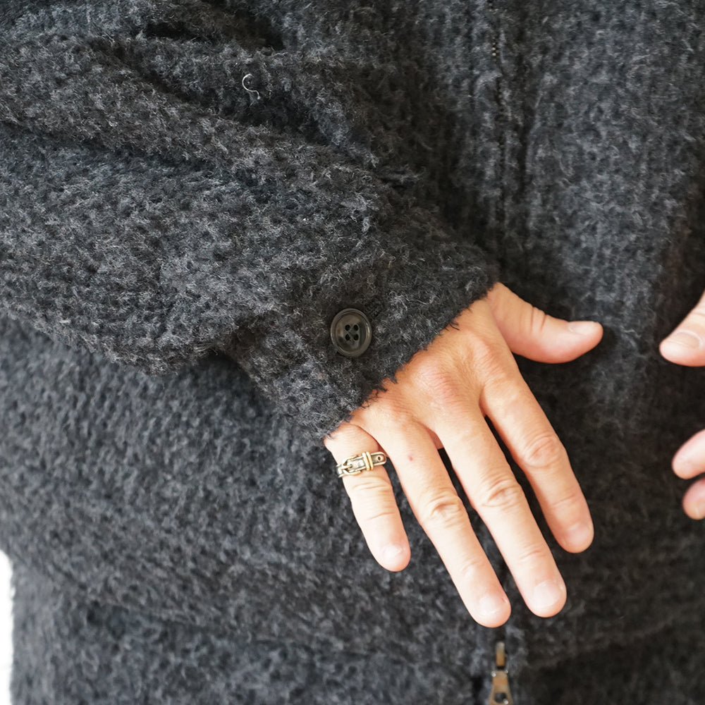 blurhms - Brushed Wool Zip Short Jacket