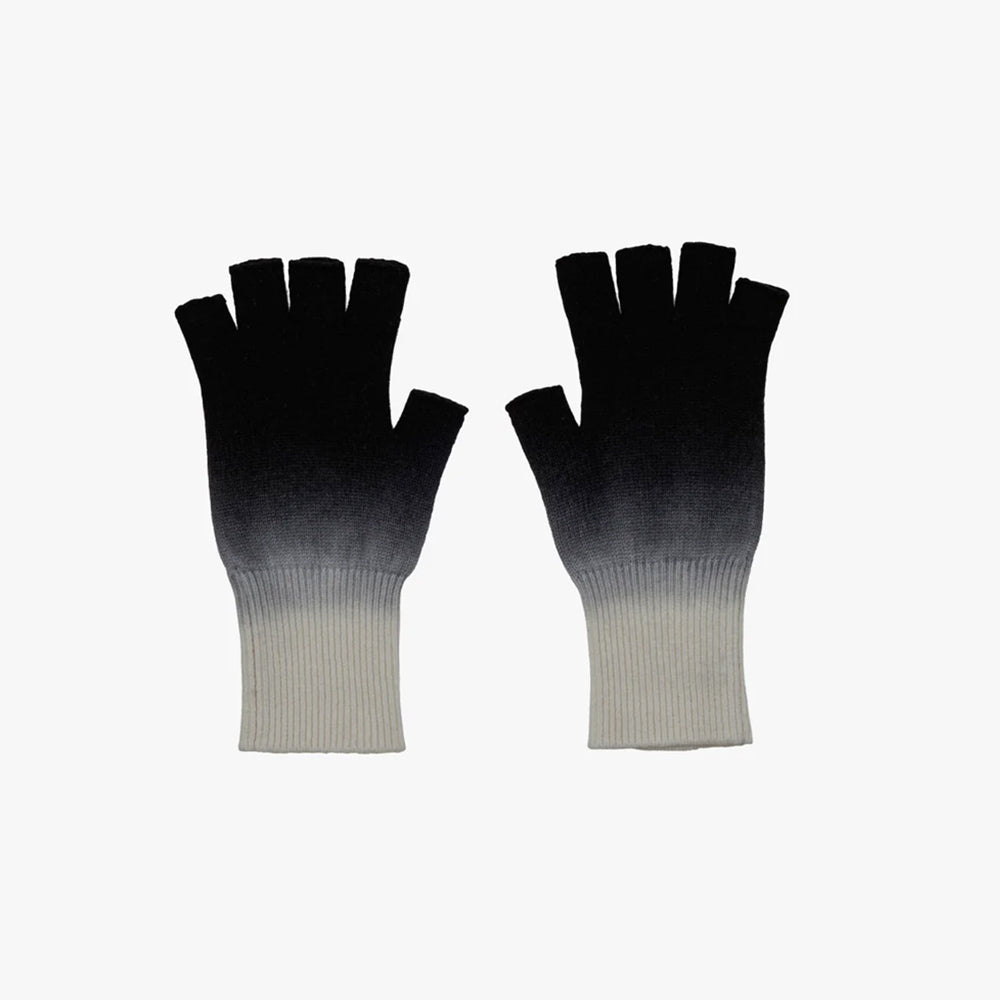 小物 Gradient Dyed Fingerless Gloves - black Graphpaper - Gradient Dyed Wool Knit Fingerless Gloves – IN MY