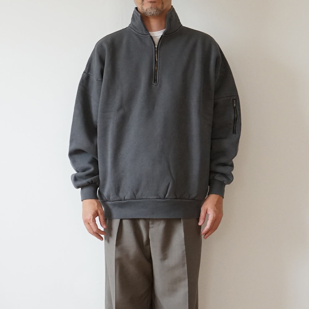 is-ness - PIGMENT DYED ZIP SWEATSHIRT