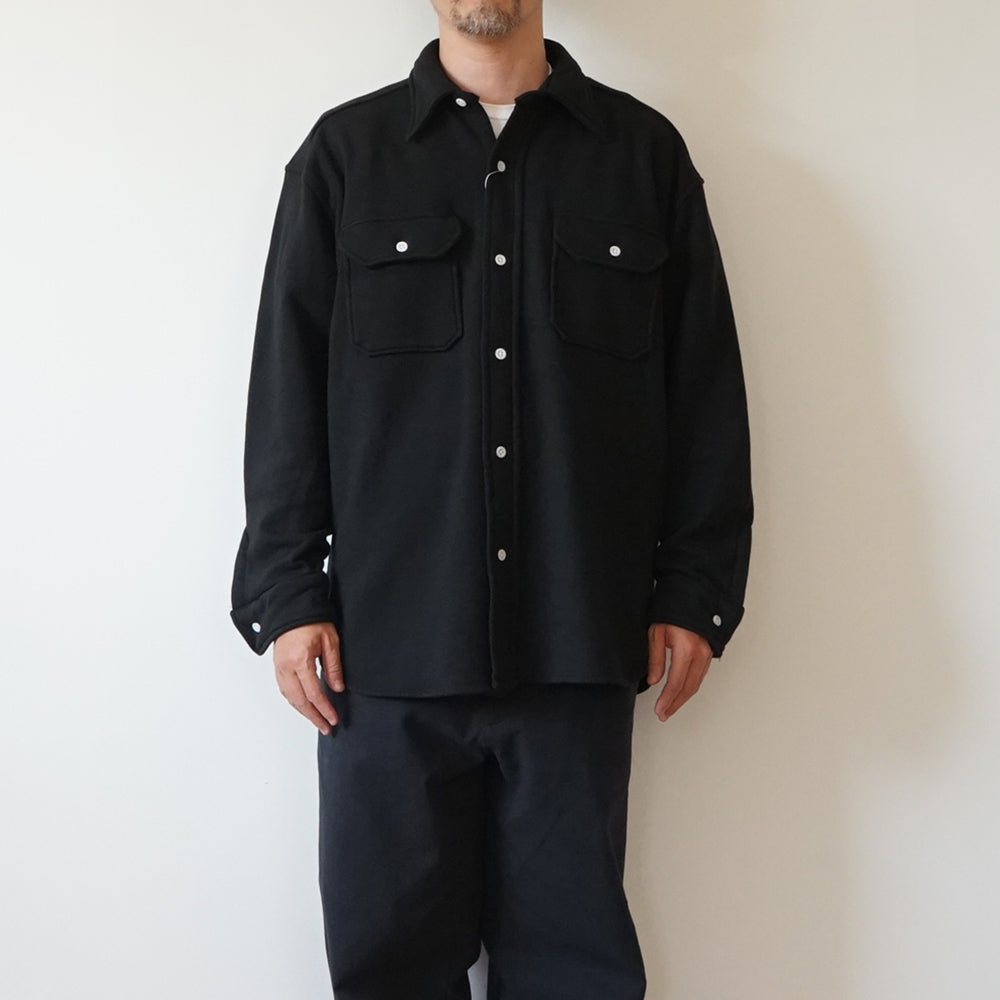 トップス FOUNDOUR SWEAT WORK SHIRT BLACK 3 FOUNDOUR - SWEAT WORK SHIRT – IN MY BOOK STORE