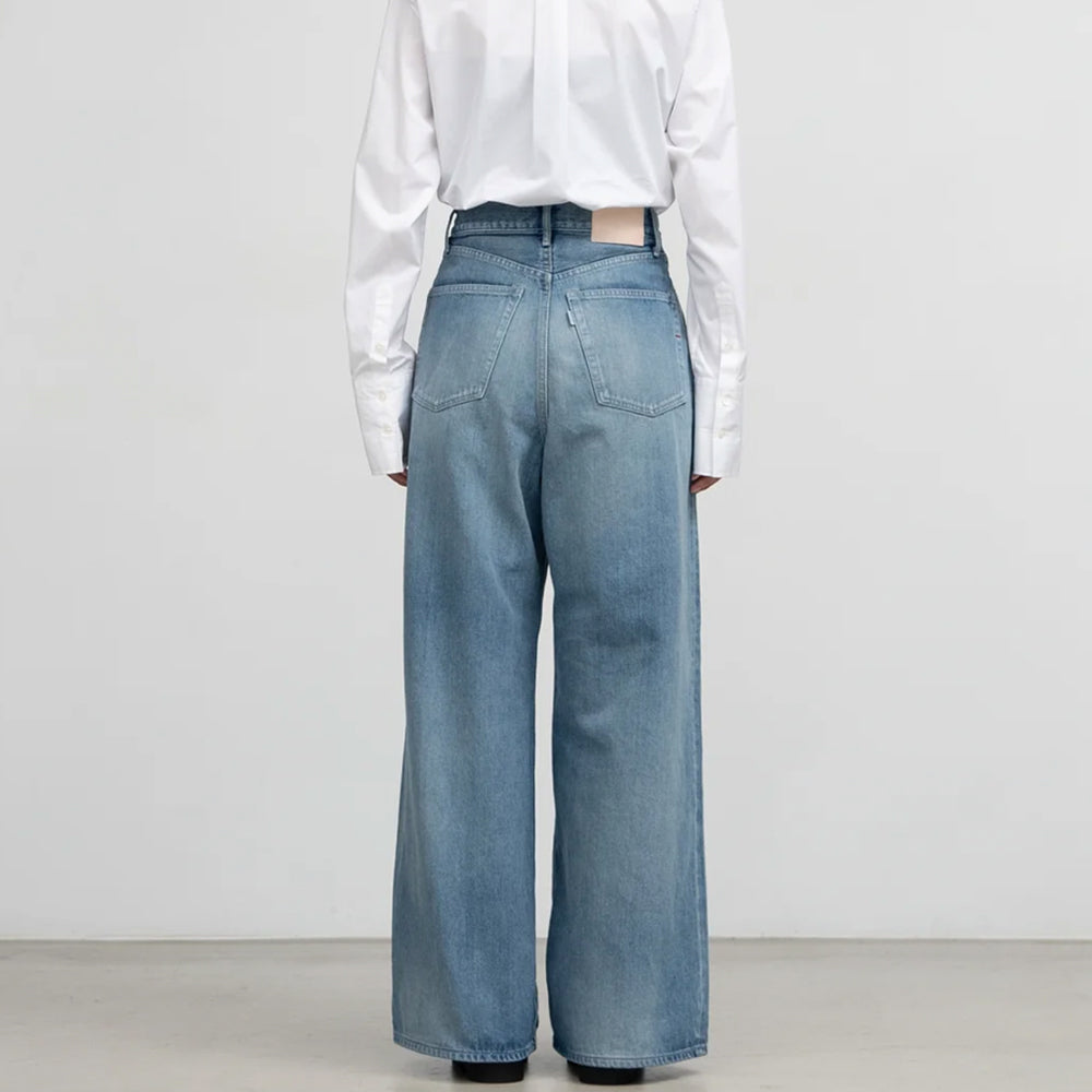 Graphpaper - Selvage Denim Two Tuck Wide Pants-LIGHT FADE-