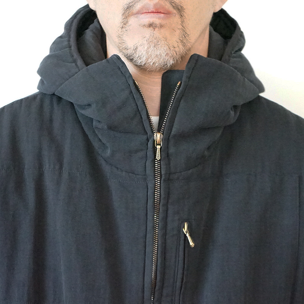 A.PRESSE - Washed Cotton Silk Linen Padded Jacket